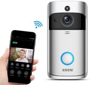 Upgraded Battery Doorbell Plus (newest model) | Head-to-Toe HD+ Video, motion detection & alerts, and Two-Way Talk Video Doorbell Smart Wireless WiFi Security Door Bell By Zoun