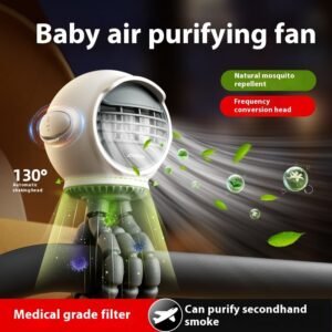 Children's Octopus Stroller Little Air Filter Portable Stroller Fan, USB Rechargeable Fan for Travel, Car Seat, Baby, Bedroom By Zoun