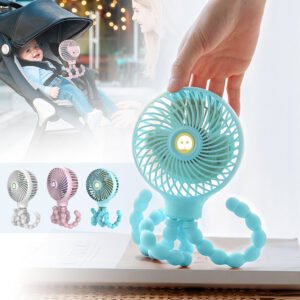 Octopus Deformed Folding Fan New USB Charging Mini Handheld Stroller Bed Small Fan Portable Stroller Fan, Handheld Cooling Fan for Travel, Car Seat, Bedroom By Zoun